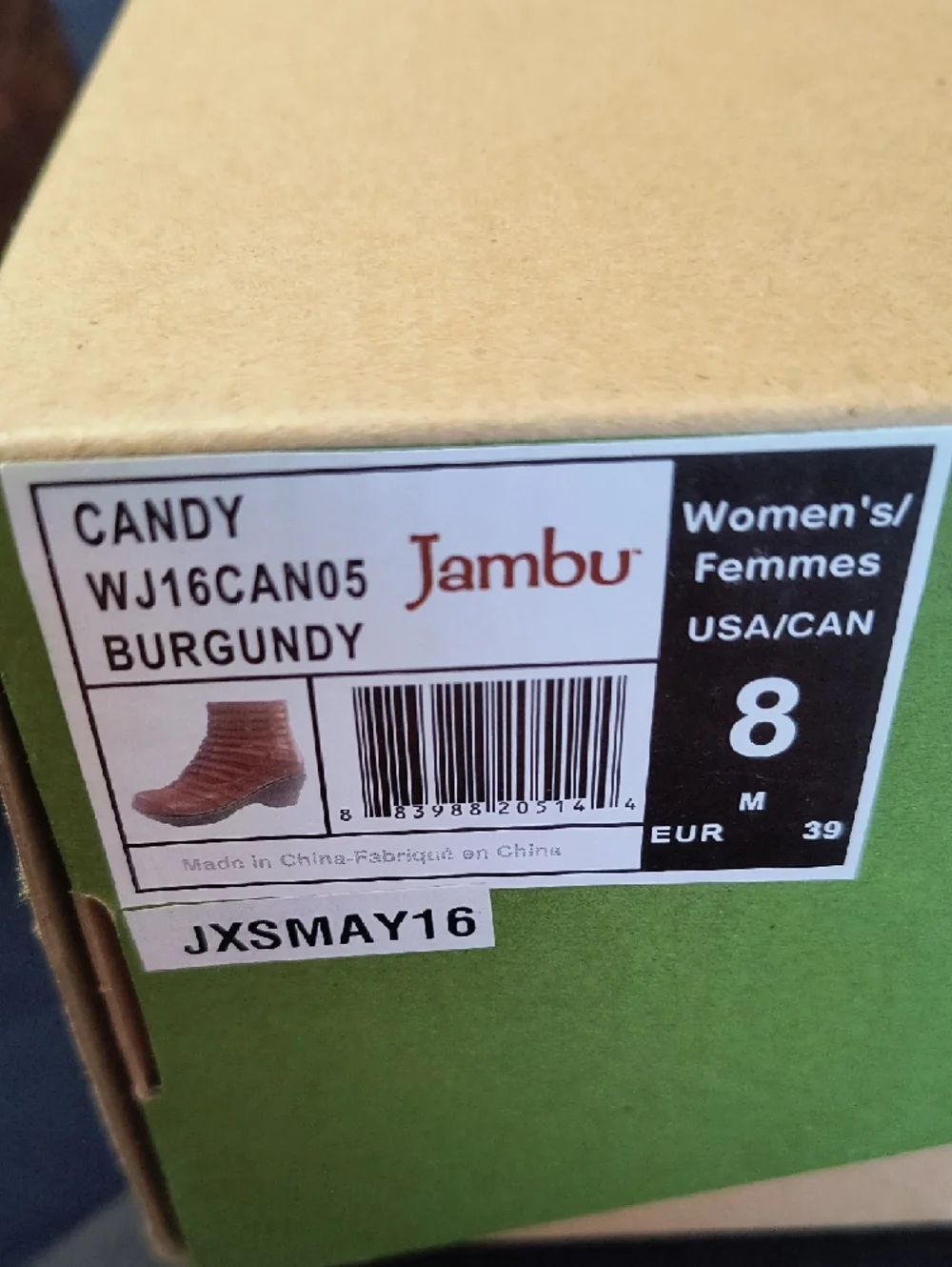 Jambu Burgundy Candy Wedge Ankle Boots - Picture 8 of 8